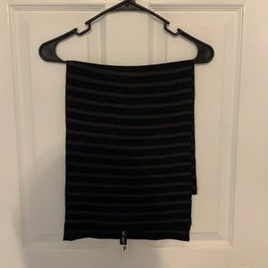 New Men’s Gap Black and Grey Striped Scarf #GAP